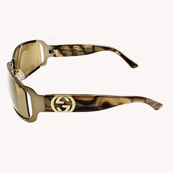 Gucci GG2798/S Rectangular Brown Acetate Sunglass… - image 4