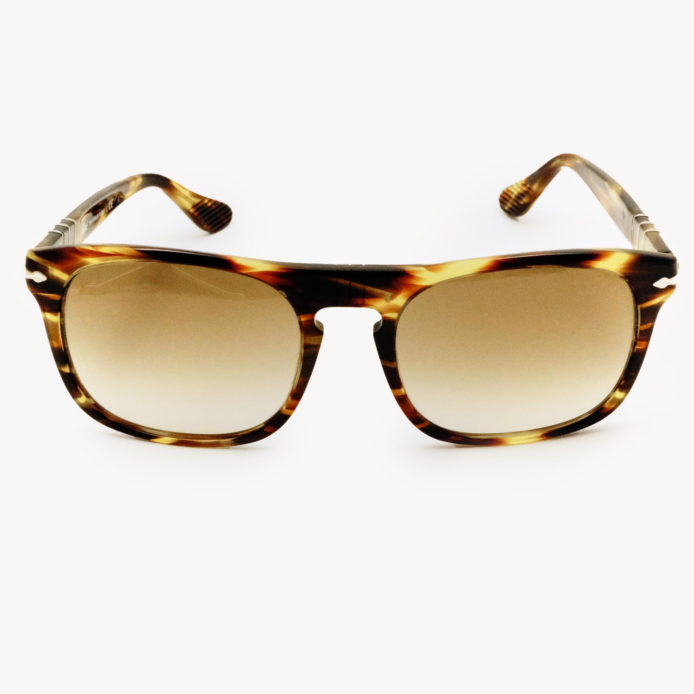 Persol 3018-S 938/51 Brown / Yellow Tortoise Sunglasses (made in