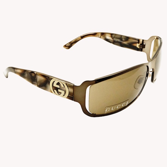 Gucci GG2798/S Rectangular Brown Acetate Sunglass… - image 7