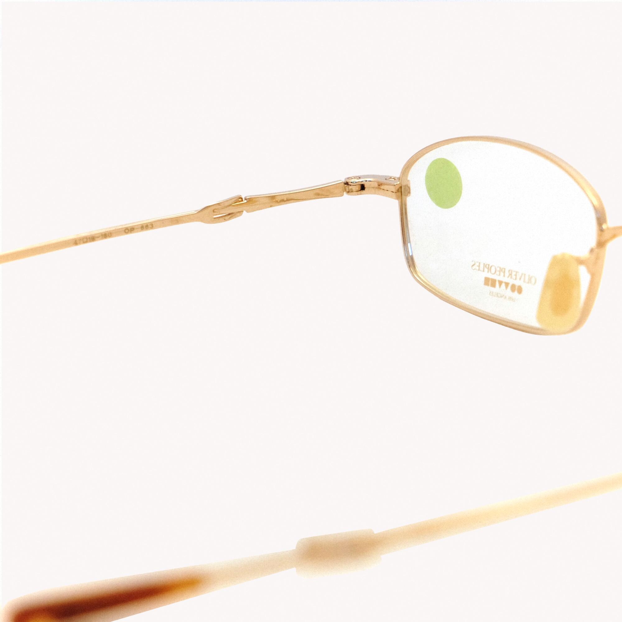 Oliver Peoples OP-663 Vintage Gold Sunglasses Oliver Peoples Victory II with Gold frame and Cognac lenses  main image 2