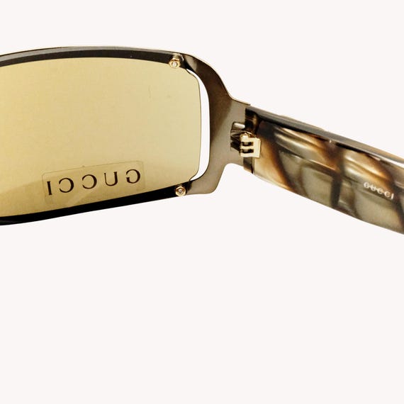 Gucci GG2798/S Rectangular Brown Acetate Sunglass… - image 10