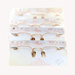 Rex Vintage Brow-Bar Eyewear – Gold-Filled Rimless Spectacle Frame (NOS, Germany, 1/10 12Kt Rosa Doublé)