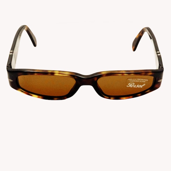 Brown Tortoiseshell Rectangular Persol Sunglasses… - image 1