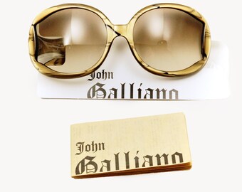 John Galliano JG11 – Gold Olive Marbled Sunglasses - Etsy