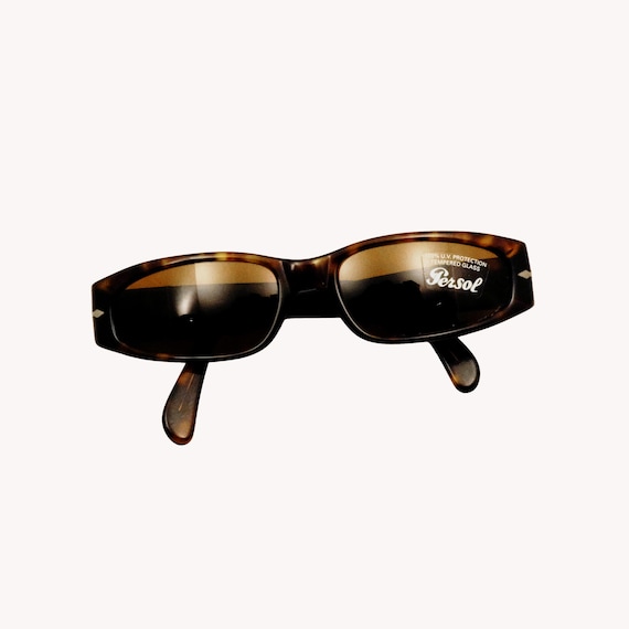 Brown Tortoiseshell Rectangular Persol Sunglasses… - image 3