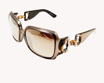 Vintage Gucci Sunglasses Shield Wrap Glasses Brown Tortoise  display picture 3
