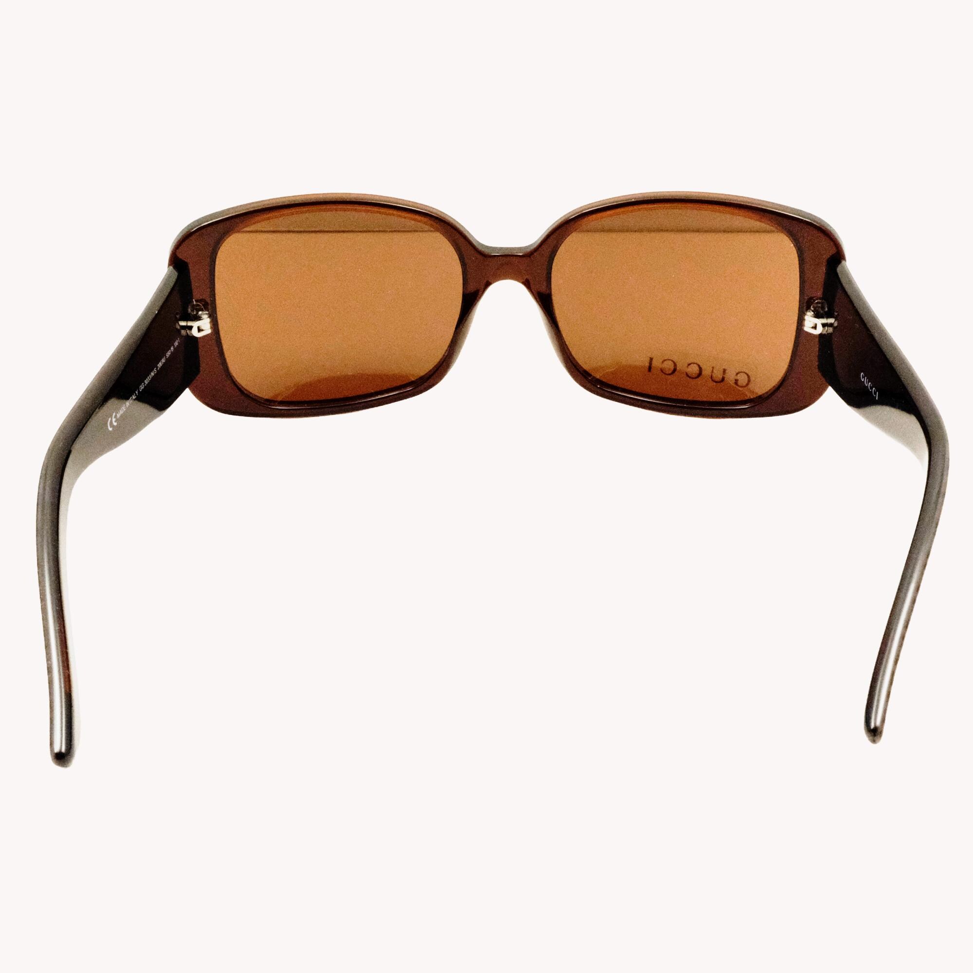 Gucci GG3033/N/S Brown Acetate Wrap Sunglasses With Logo Temples