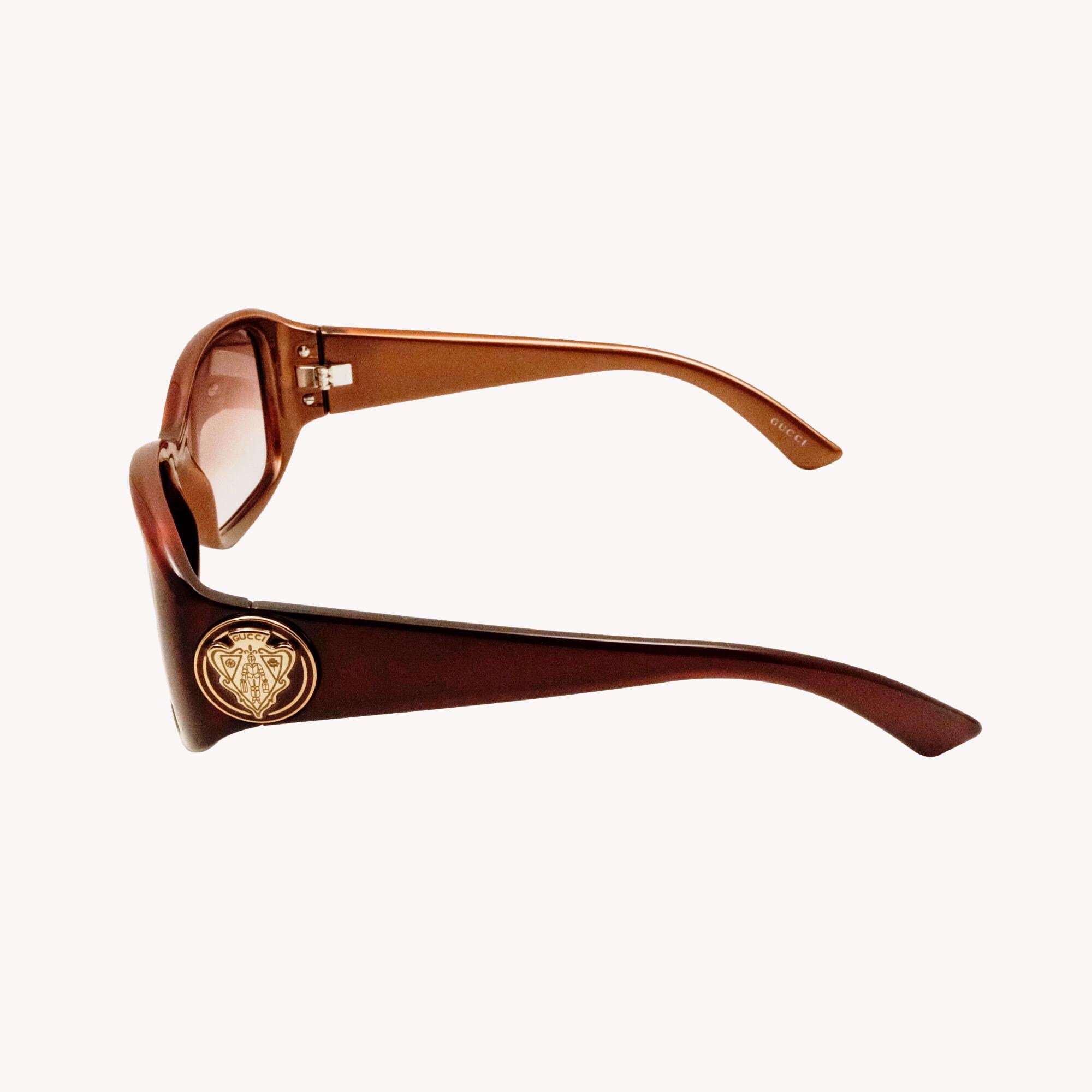 OLD GUCCI GG スクエアサングラス GG3026/S Gucci GG3026/S Aubergine Acetate Sunglasses With Gradient Lenses