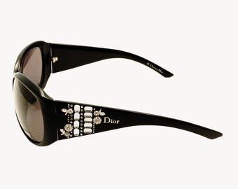 Vintage Dior SPIDIOR 2 Sunglasses – Black Chunky Crystal Y2K - Etsy