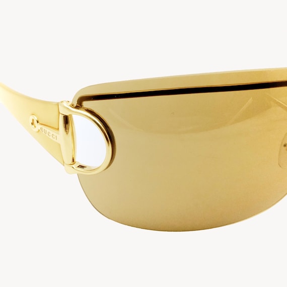 GUCCI GG 2711/S PU4 115 Gold / Yellow Shield Sunglasses (vintage