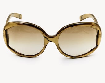 John Galliano JG11 – Gold Olive Marbled Sunglasses
