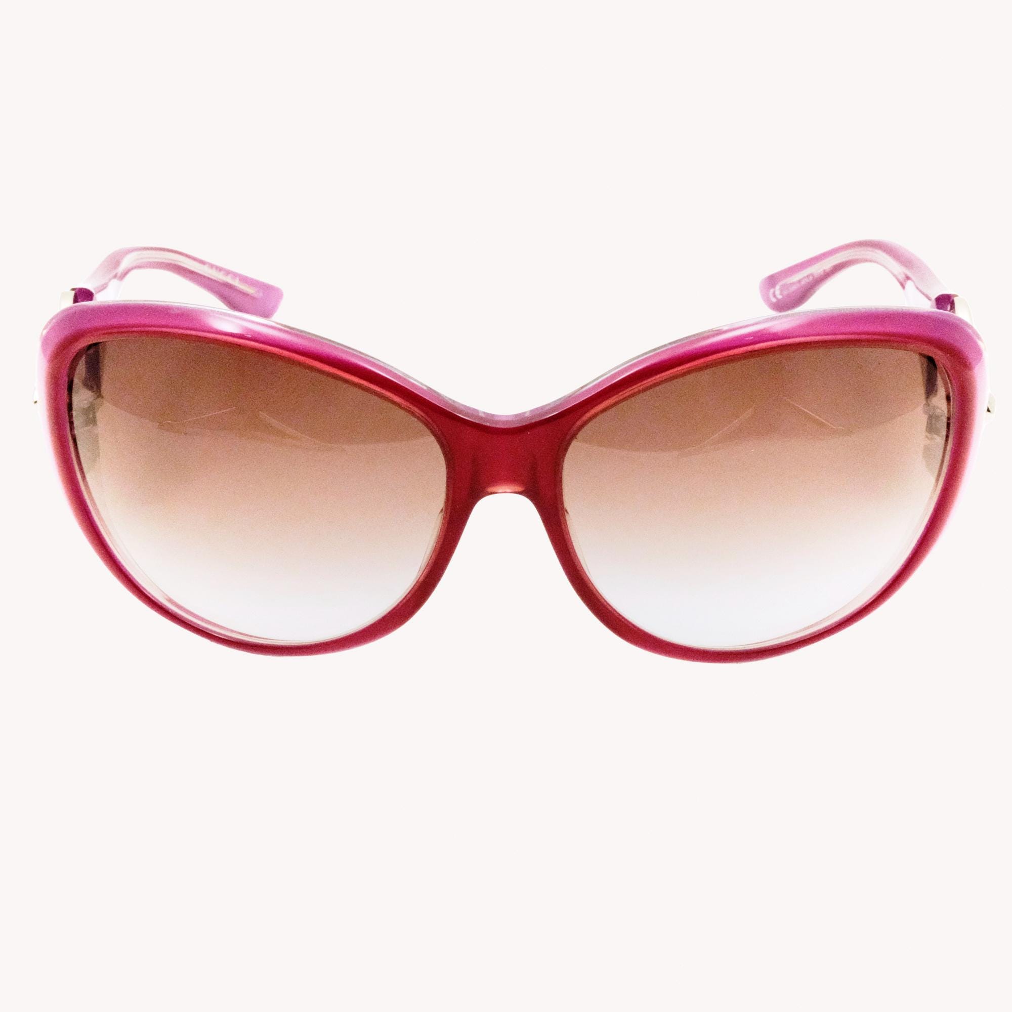 Gucci GG3030/S Purple Oval Sunglasses With Gradient Lenses