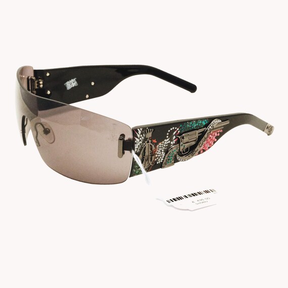 Designer Christian Audigier sunglasses Christian Audigier Splatter Sunglasses - Gunmetal - Walmart.com main image 3