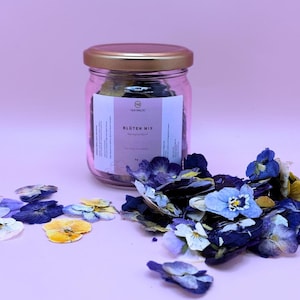Mix di fiori di violetta commestibili – 2 g (circa 100 pezzi) | Fiori secchi per tè, dessert, cupcake, insalate e torte