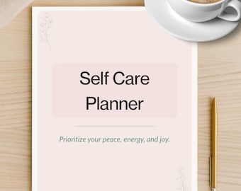 Planificador de autocuidado imprimible: Diario de bienestar (PDF) (Descarga digital)