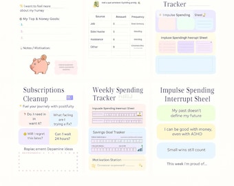 Planificador financiero para personas con TDAH: Manual de gestión financiera y presupuesto (PDF imprimible)