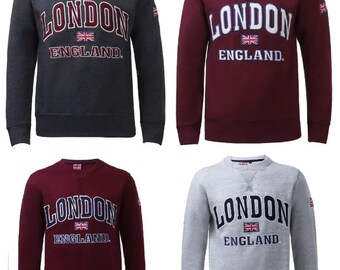 Jersey con estampado de Inglaterra de Londres, sudadera de lana para hombre, suéter de punto, bandera Union Jack, jersey de manga completa, Top unisex, camisa de Gran Bretaña, Tops