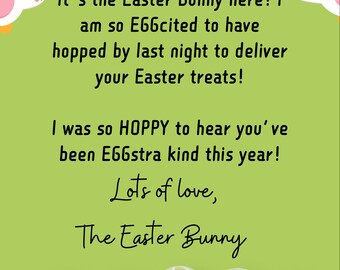 Editable letter from the Easter bunny