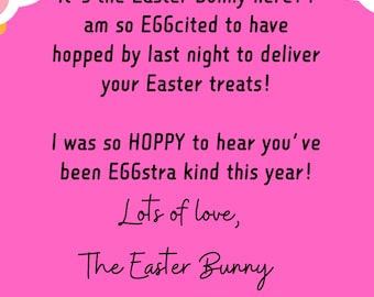 Instant download letter from the Easter bunny