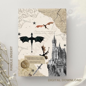 Fourth Wing  Kindle Digital Insert | Fourth wing insert | clearcase insert | kindle | kindle insert | fantasy kindlecase | kindle paperwhite