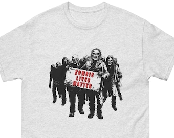 Zombie Lives Matter t-shirt, Zombie T-shirt, Horror T-shirt, Halloween Tee, Funny tee, Quirky T-shirt, Humour T-shirt, gift for him, Zombie