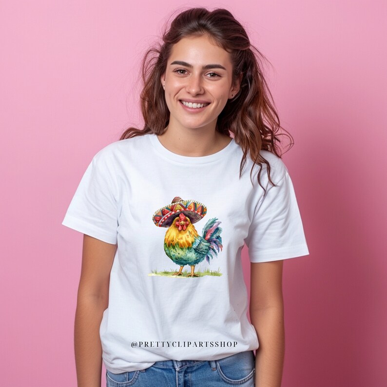 Funny Chicken Clip Art Watercolor PNG Transparent Chicken PNG Clipart