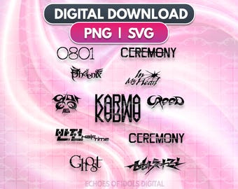 KARMA Track list Stray Kids - SVG, PNG - Stay KPop Sticker Vector files Cricut and Silhouette