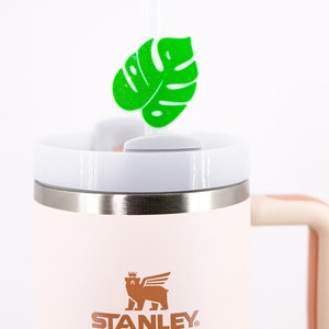 Monstera Leaf Straw Charm: Starbucks & Stanley Cup Accessory
