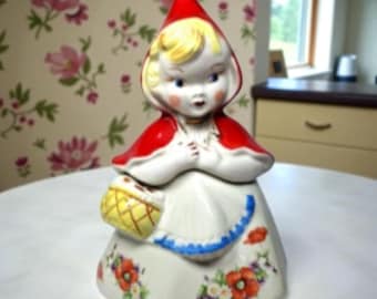 Romp aardewerk koekjestrommel Roodkapje #135889 Vintage jaren 1940