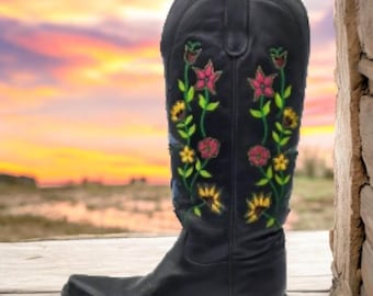 Lane Bluebird Western dameslaarzen 1712 maat 7.5, gemaakt in Mexico.