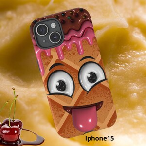 3D Puffy icecream iphonecase/icecream face case/icecream 3D inflated case/3d inflated case/strawberry puffy iphonecase/chocolate puffy case