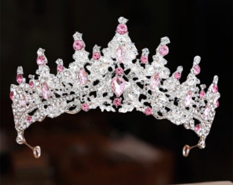 Royal Tiara Collection: Queen Crown, Princess, Bridal, and Prom Tiara - Bridgerton Inspired with Rhinestone Detailing, Perfect Gift