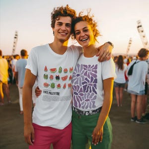 パレスチナ支援Tシャツ（ユニセックス）、「停戦」Tシャツ、「パレスチナ支援」Tシャツ、「パレスチナ虐殺阻止」Tシャツ、「戦争阻止」Tシャツ 画像 7