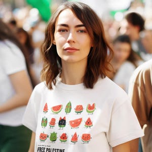 パレスチナ支援Tシャツ（ユニセックス）、「停戦」Tシャツ、「パレスチナ支援」Tシャツ、「パレスチナ虐殺阻止」Tシャツ、「戦争阻止」Tシャツ 画像 5