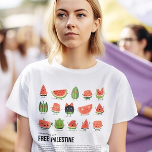 パレスチナ支援Tシャツ（ユニセックス）、「停戦」Tシャツ、「パレスチナ支援」Tシャツ、「パレスチナ虐殺阻止」Tシャツ、「戦争阻止」Tシャツ 画像 2