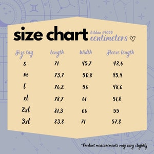 May include: Size chart for Gildan 64000 t-shirts in centimeters. The chart shows the size tag, length, width, and sleeve length for sizes S, M, L, XL, 2XL, and 3XL.