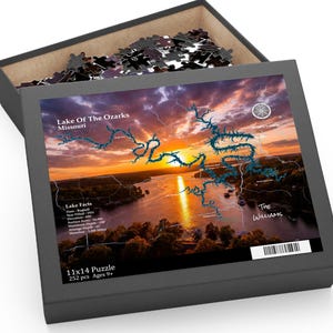 Lake Of The Ozarks Custom Puzzle For Lake Lovers Add Your Family Name Gift, Personalized Puzzle Map , Custom Puzzle Lake House Decor Design.