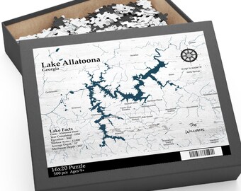 Lake Allatoona Georgia Puzzle | See Puzzle | Haus am See Geschenk | Personalisierte See Puzzle | georgia Lake Kunst | See Fakten