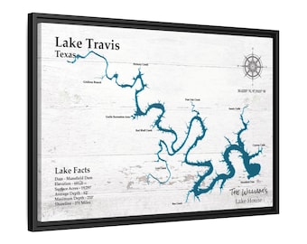 Lake Travis Weiß mit Rahmen