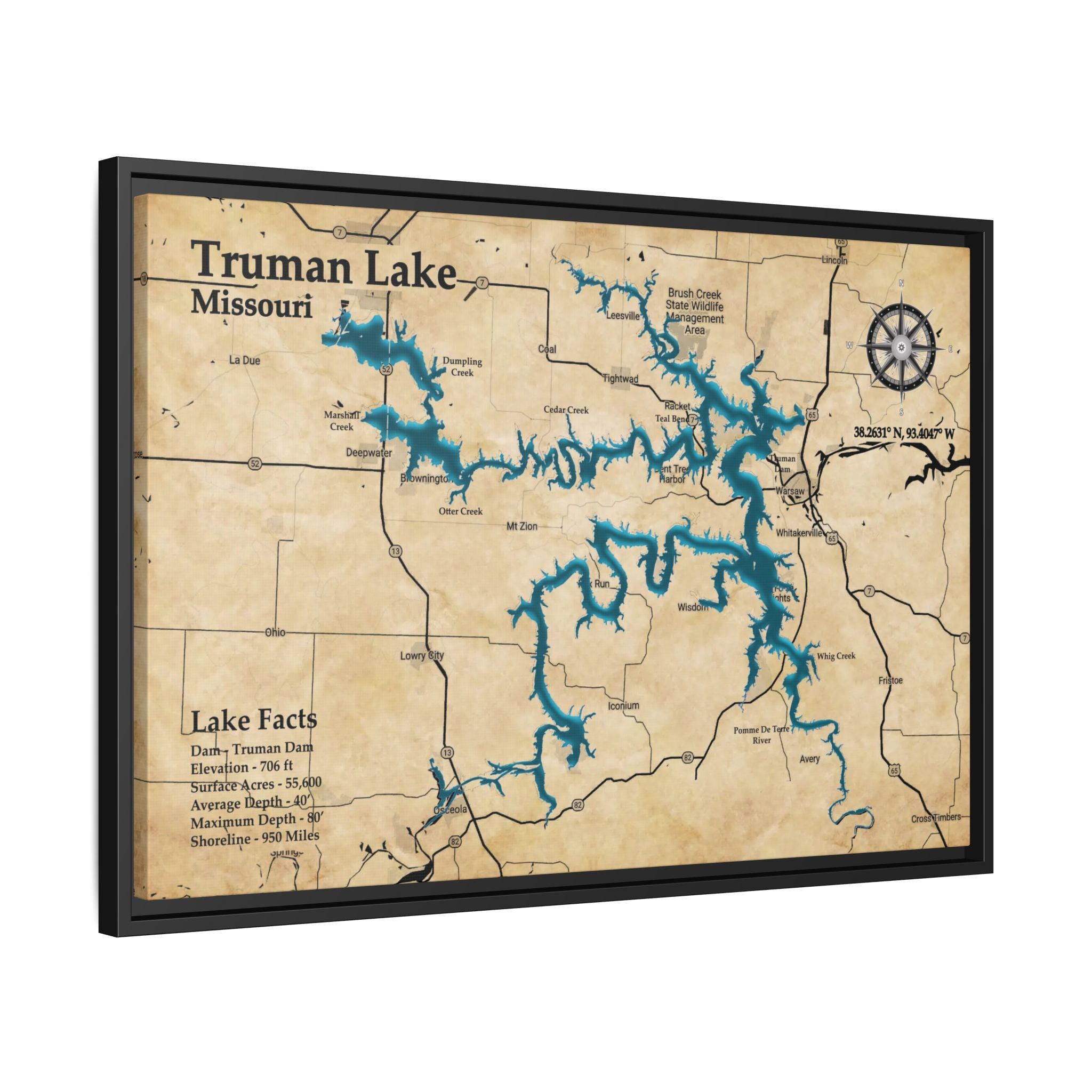 Truman Lake Map, Truman Lake Facts Map, Truman Lake Missouri