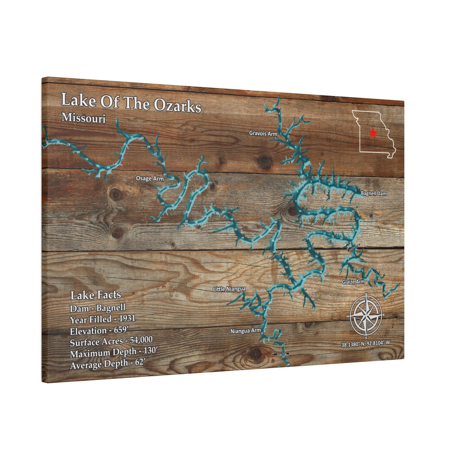 Stunning Lake Ozark Map With Mile Markers Gallery