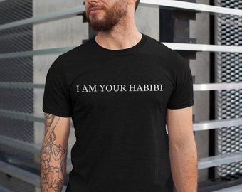 Arabic Love Habibi T-Shirt - Men's Unisex Tee, Arabian Love Gift, Show Your Love with Habibi T-Shirt - Arabic Design Tee ,Unique Arabic Gift