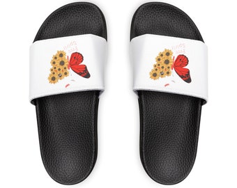 Sandalias deslizantes de PU para mujer, sandalias divertidas de verano con un diseño gráfico creativo. ¡Asombroso regalo! Que lindos son estos?!!