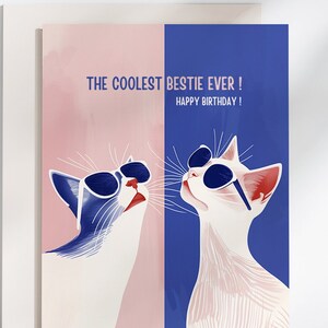 Printable Funny Birthday Card , Instant Download Greeting Card, Printable Cats Lover Gift
