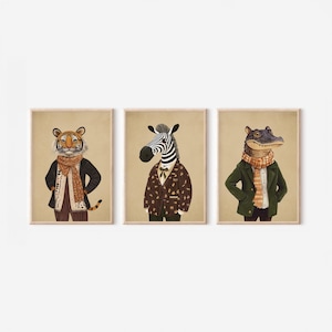 Safari Kinderzimmer Wand Drucke Boho Tiere Druck Kinderzimmer Kunstdrucke Kinderzimmer Dekor Kinderzimmer Wand Kunst Geschenk Tier Poster Bundle Baby Zimmer Dekor