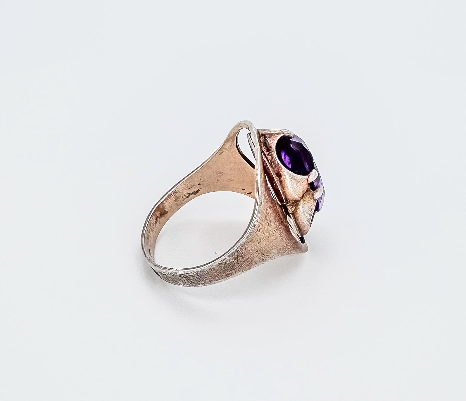 Bague Vintage URSS En Argent Massif 925 - Taille 54, Poinçon, Bijou Ancien