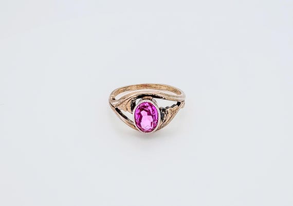 Vintage Soviet Sterling Silver Gold Plated Ruby R… - image 9