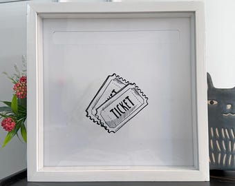 Travel Shadow Box| Adventure Memory Box| Ticket Keepsake| Gifts for Travelers