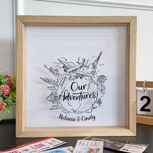 Travel Memory Shadow Box, Been There Done That Keepsake, Adventure Story