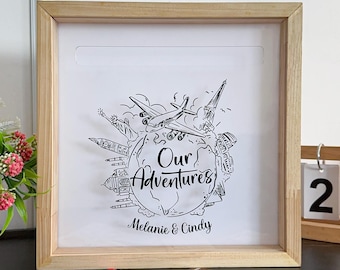 Travel Memory Shadow Box, Been There Done That Keepsake, Adventure Story